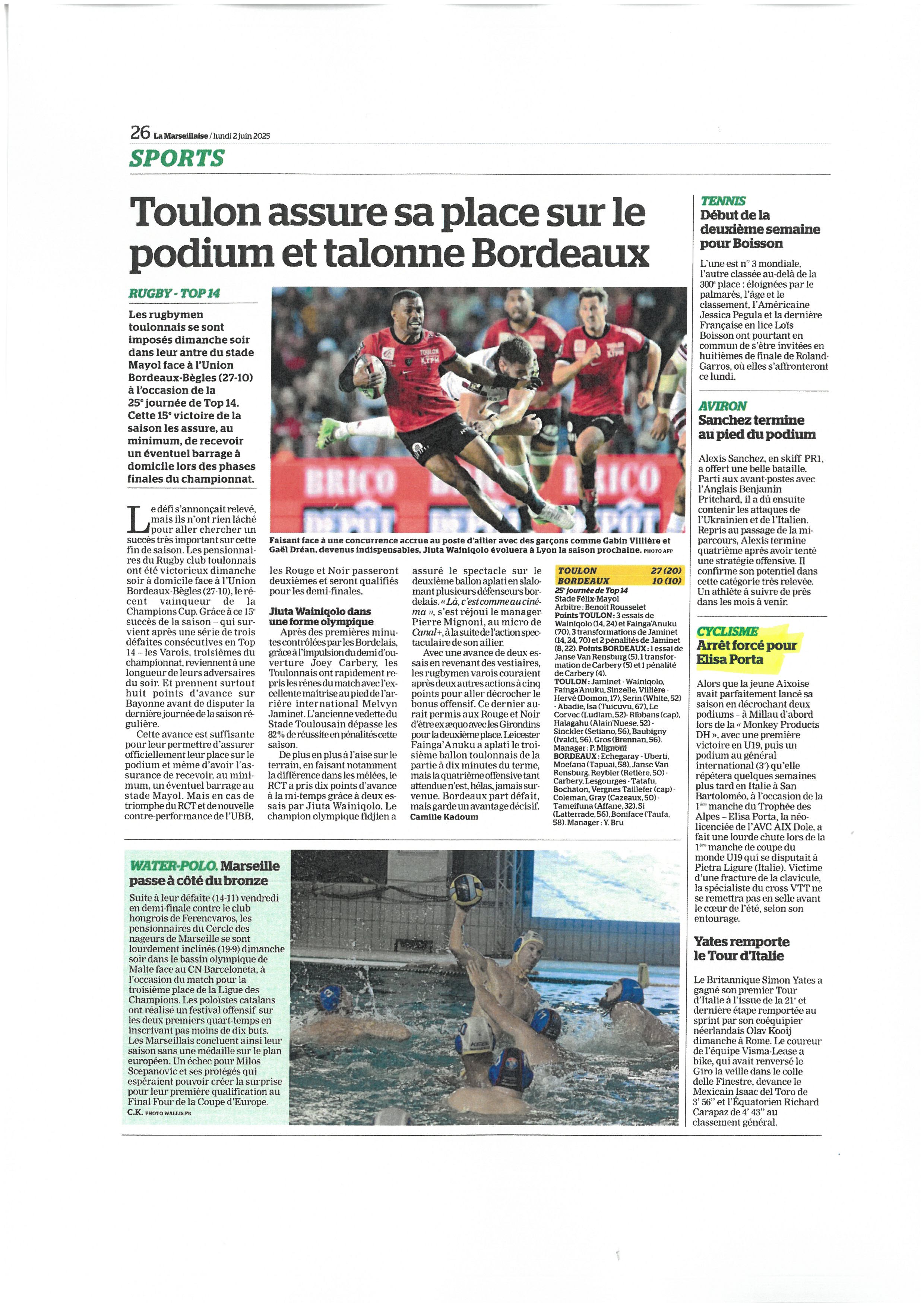 MARSEILLAISE DU 2 JUIN