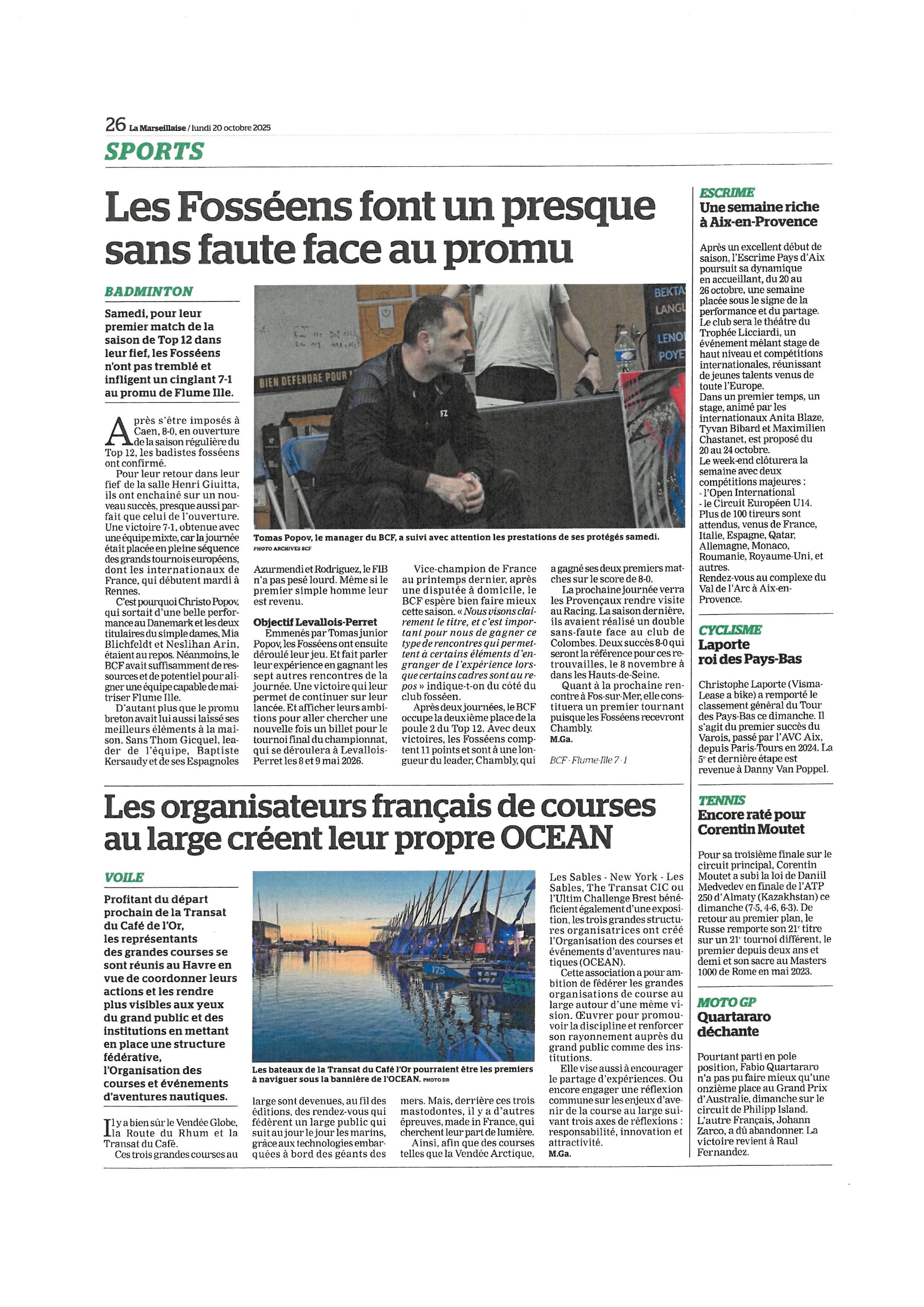 MARSEILLAISE DU 20 OCTOBRE