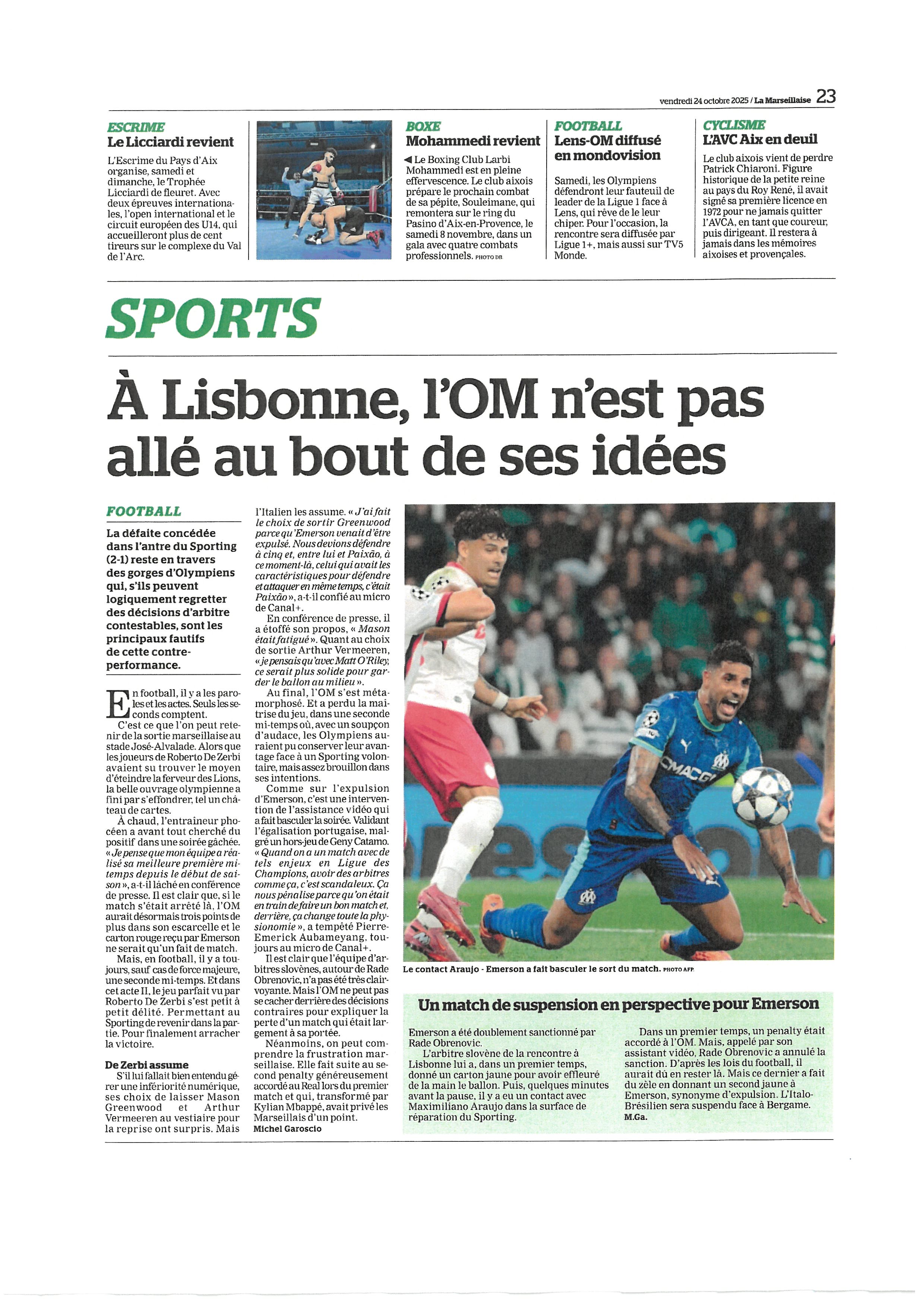 MARSEILLAISE DU 24 OCTOBRE