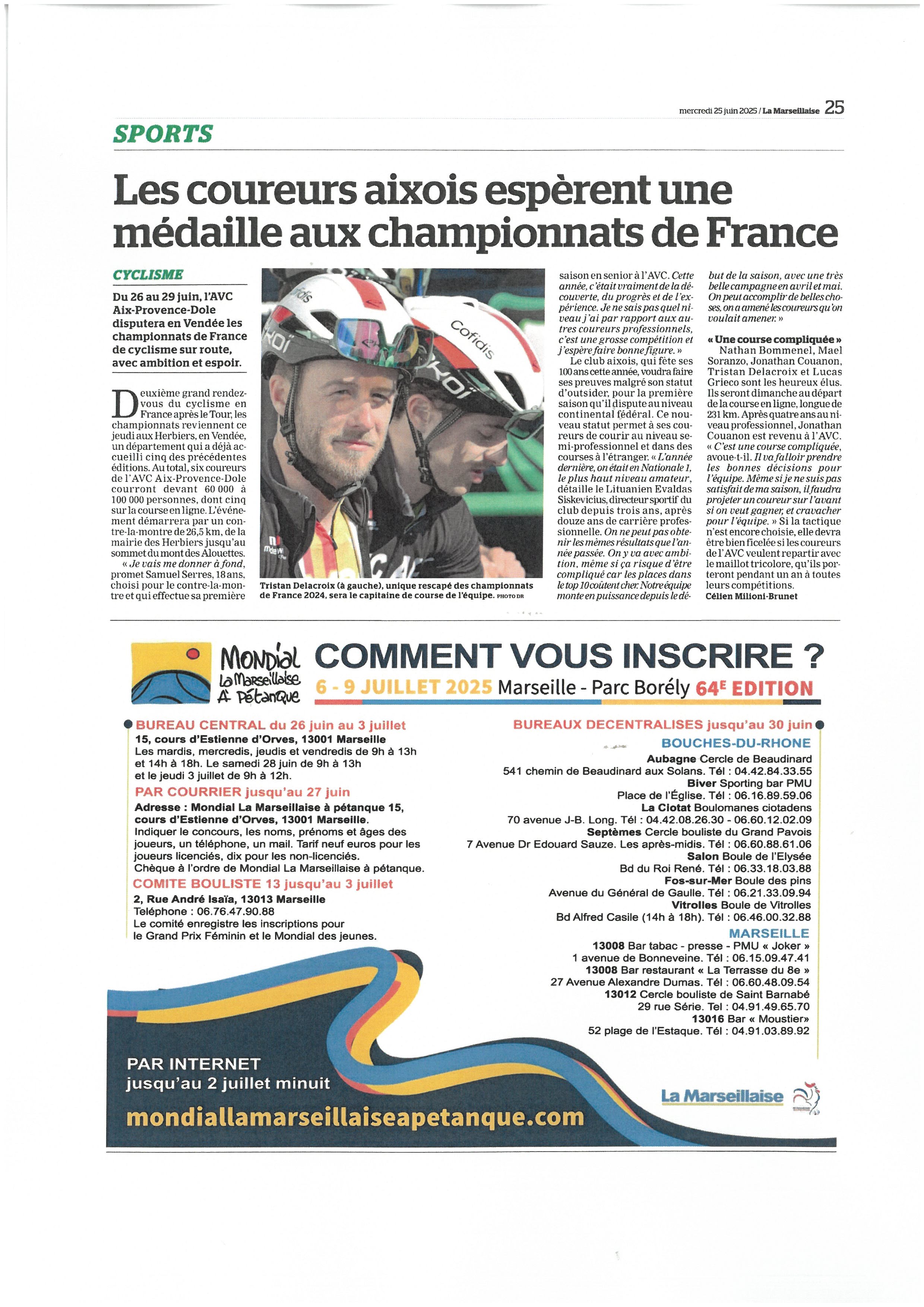 MARSEILLAISE DU 25 JUIN