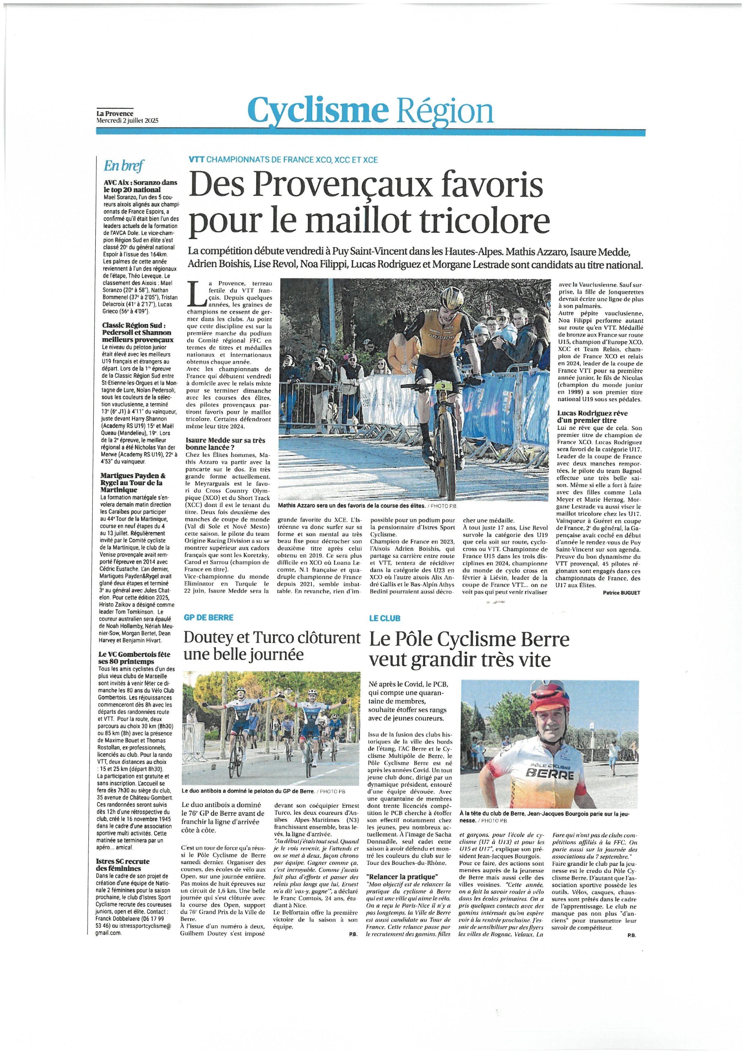 PROVENCE DU 2 JUILLET
