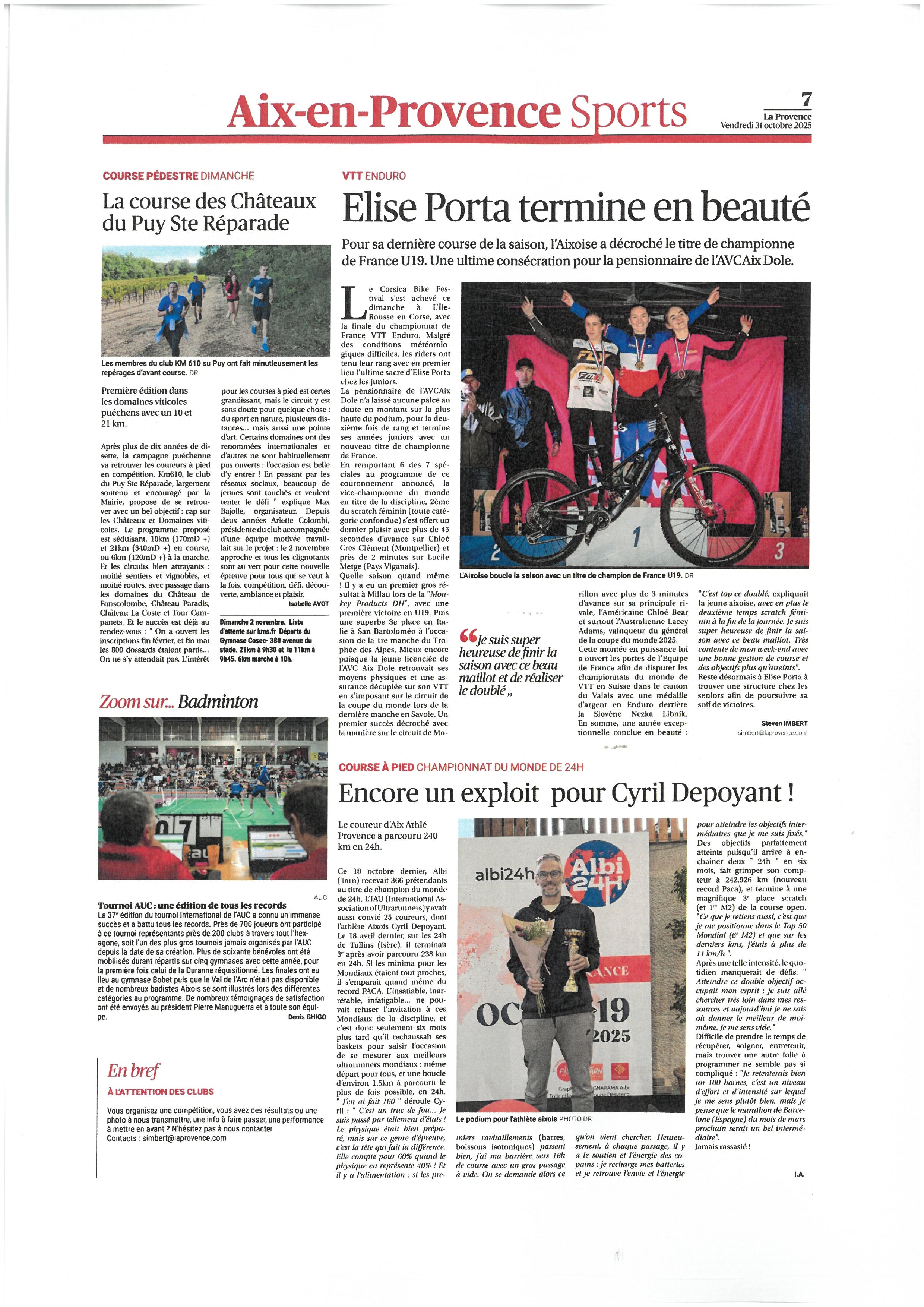 PROVENCE DU 31 OCTOBRE