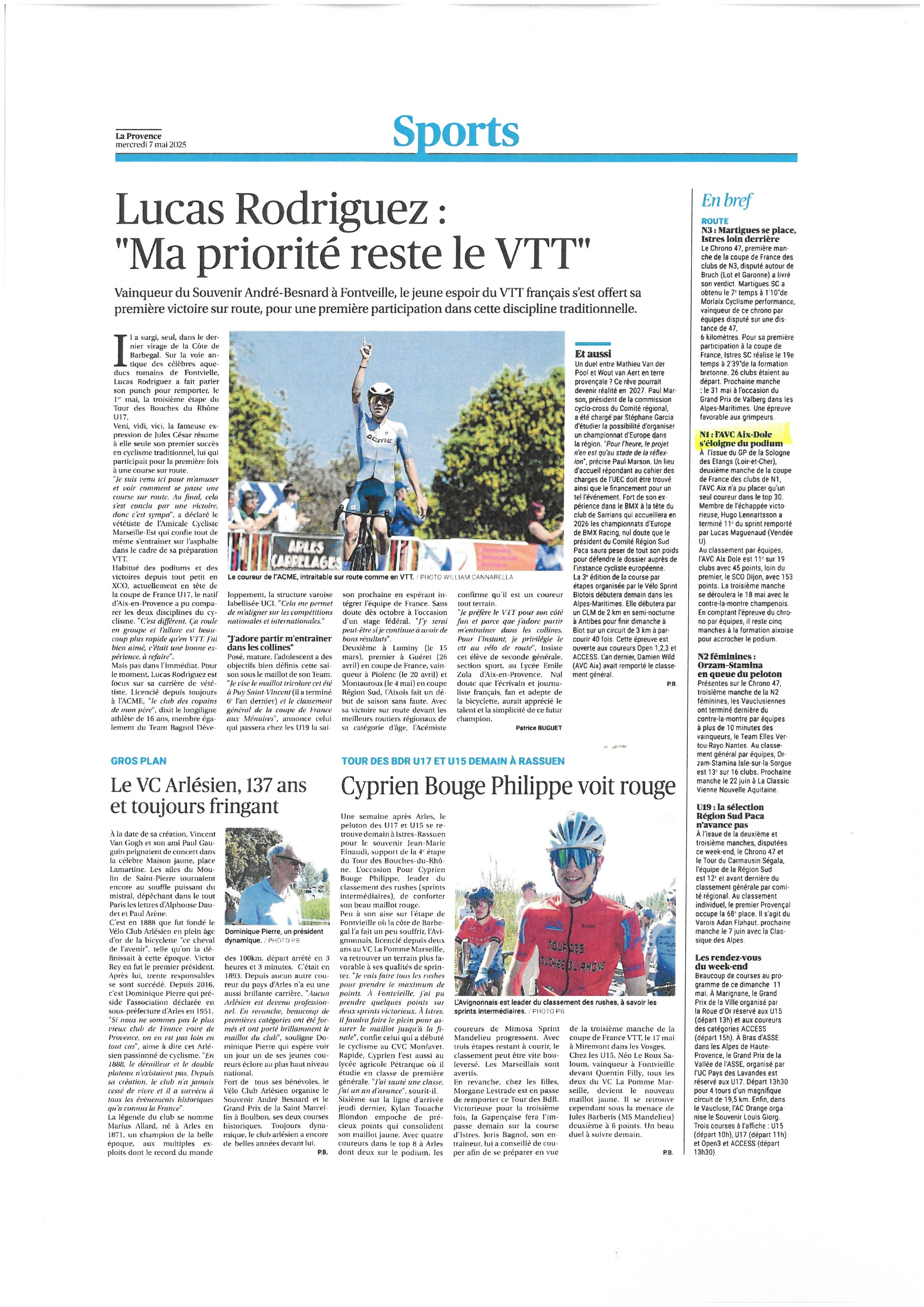 PROVENCE DU 7 MAI