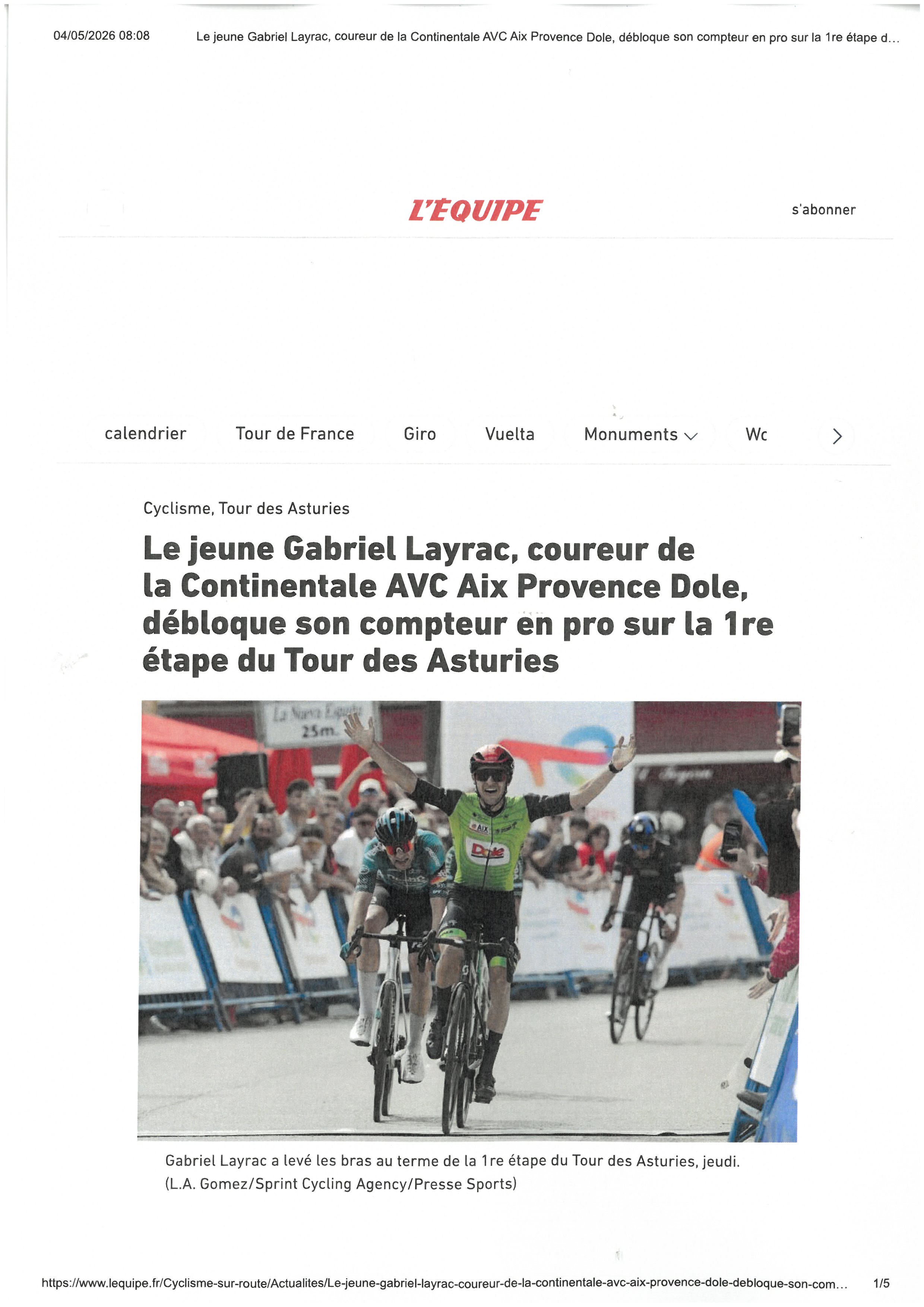 LEQUIPE AVRIL 2026