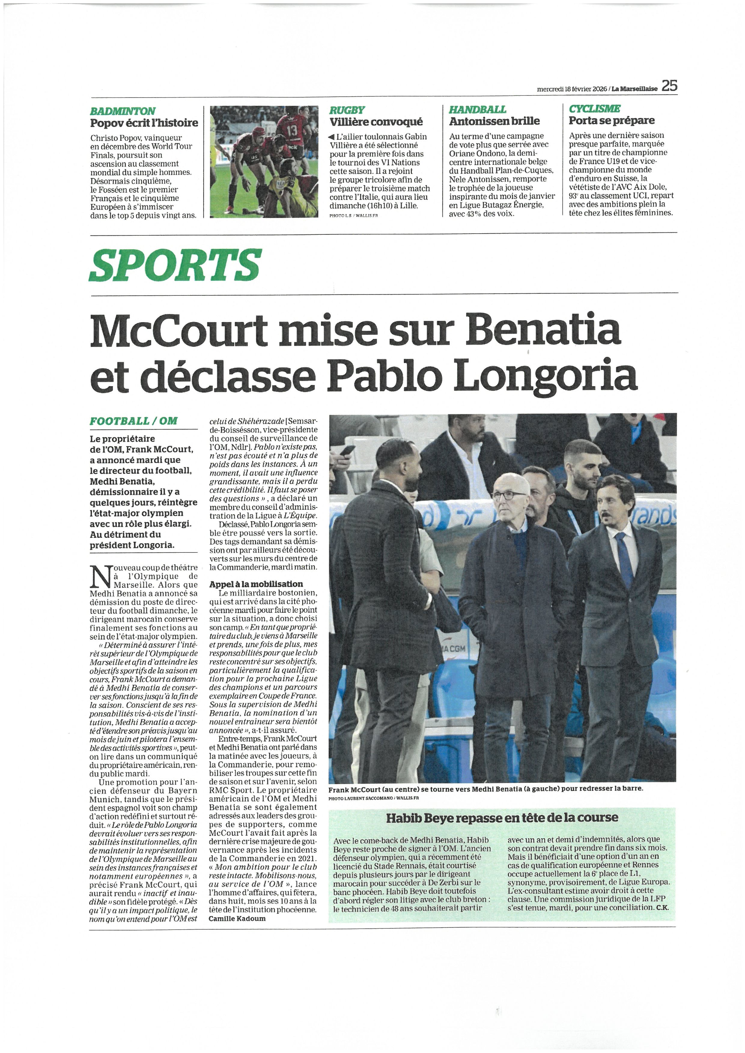 MARSEILLAISE DU 18 FEVRIER