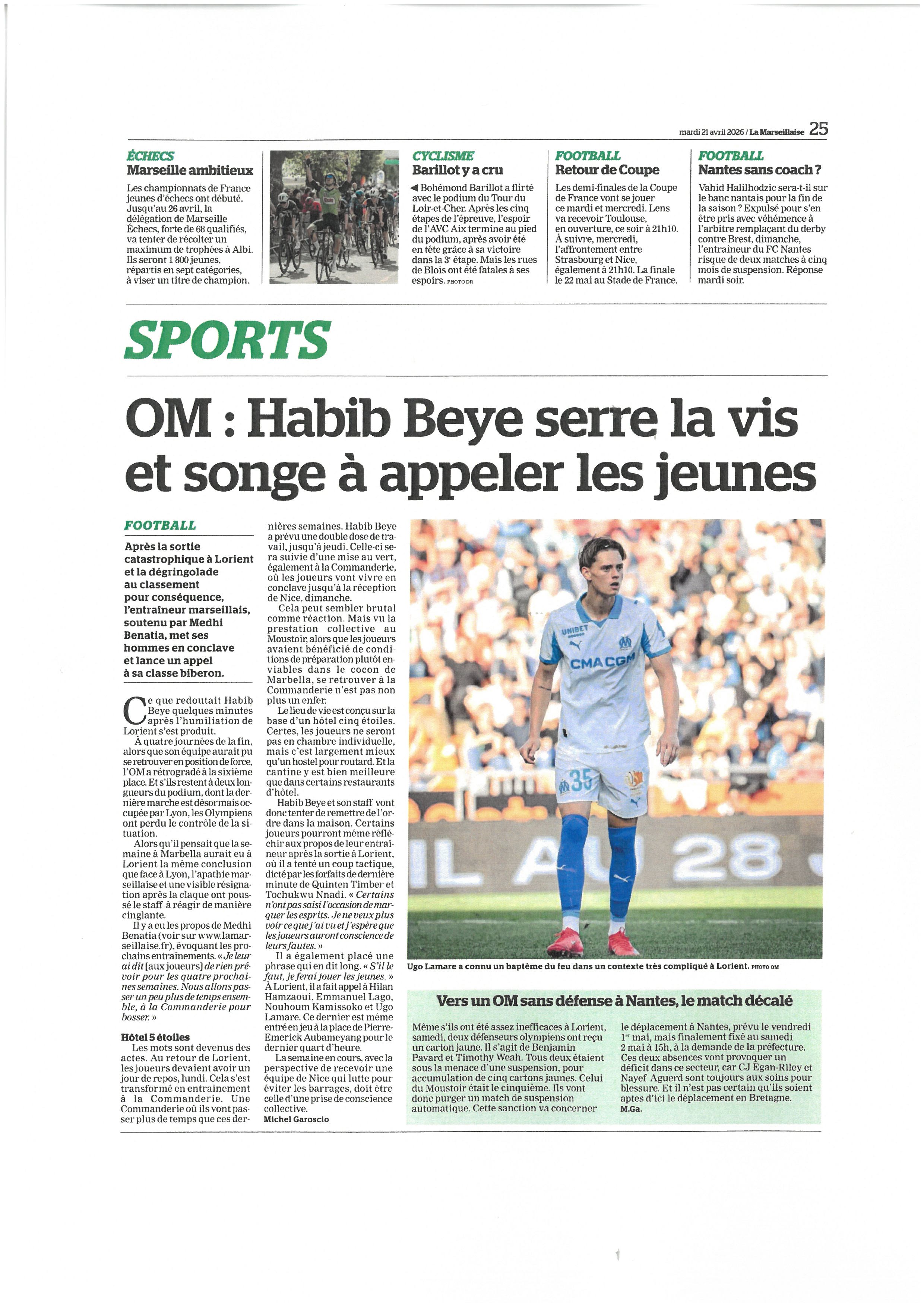 MARSEILLAISE DU 21 AVRIL