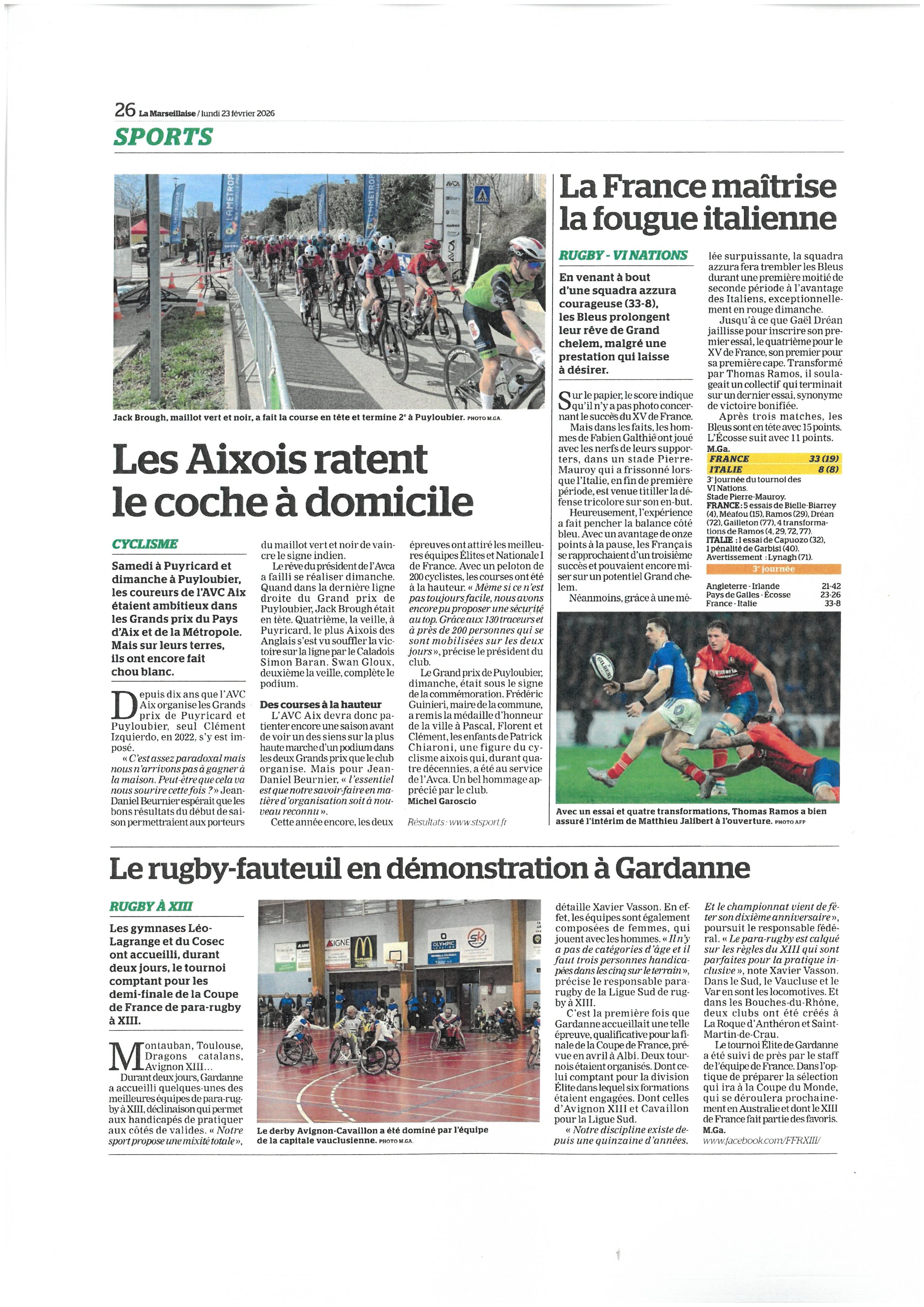 MARSEILLAISE DU 23 FEVRIER