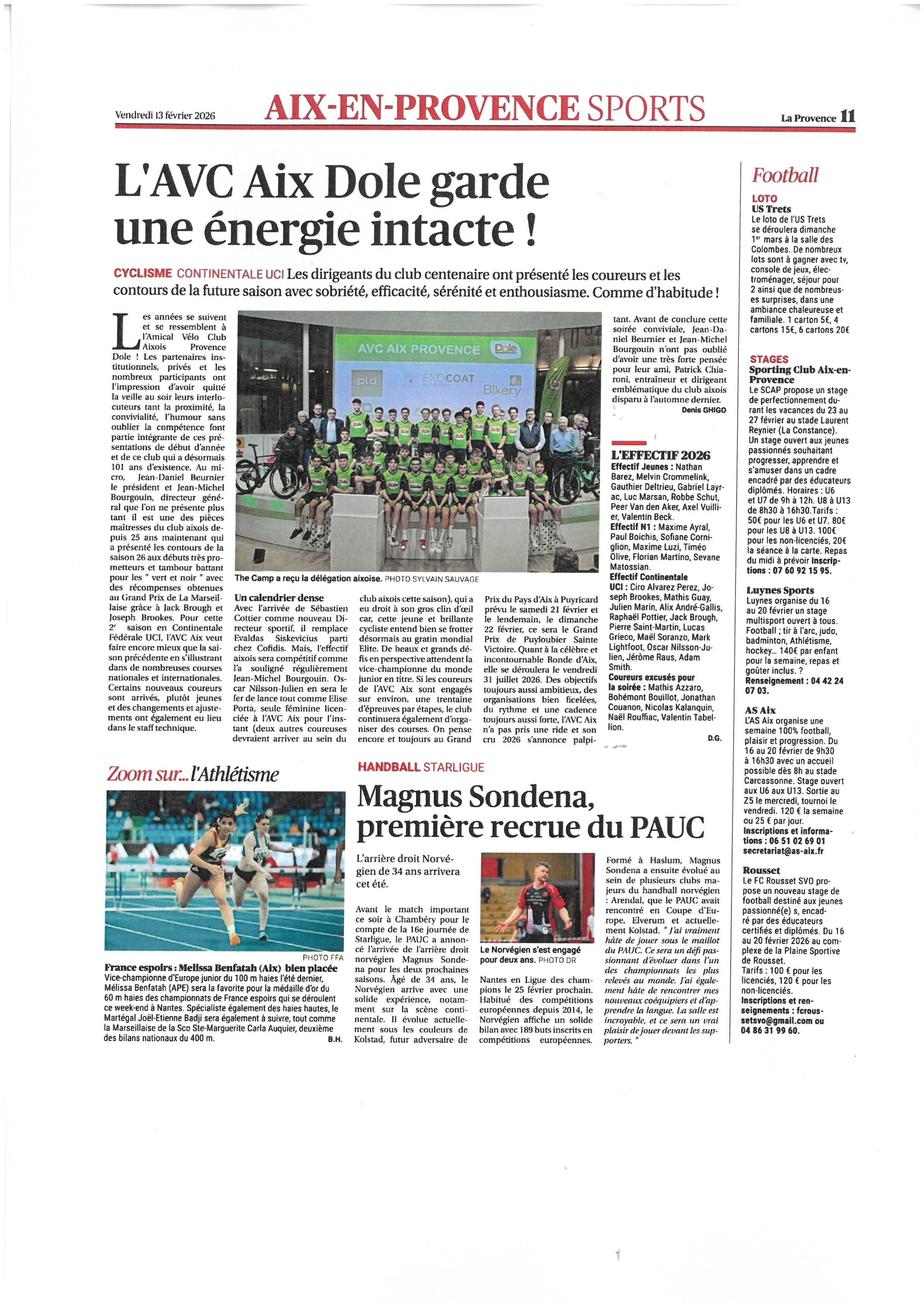 PROVENCE DU 13 FEVRIER