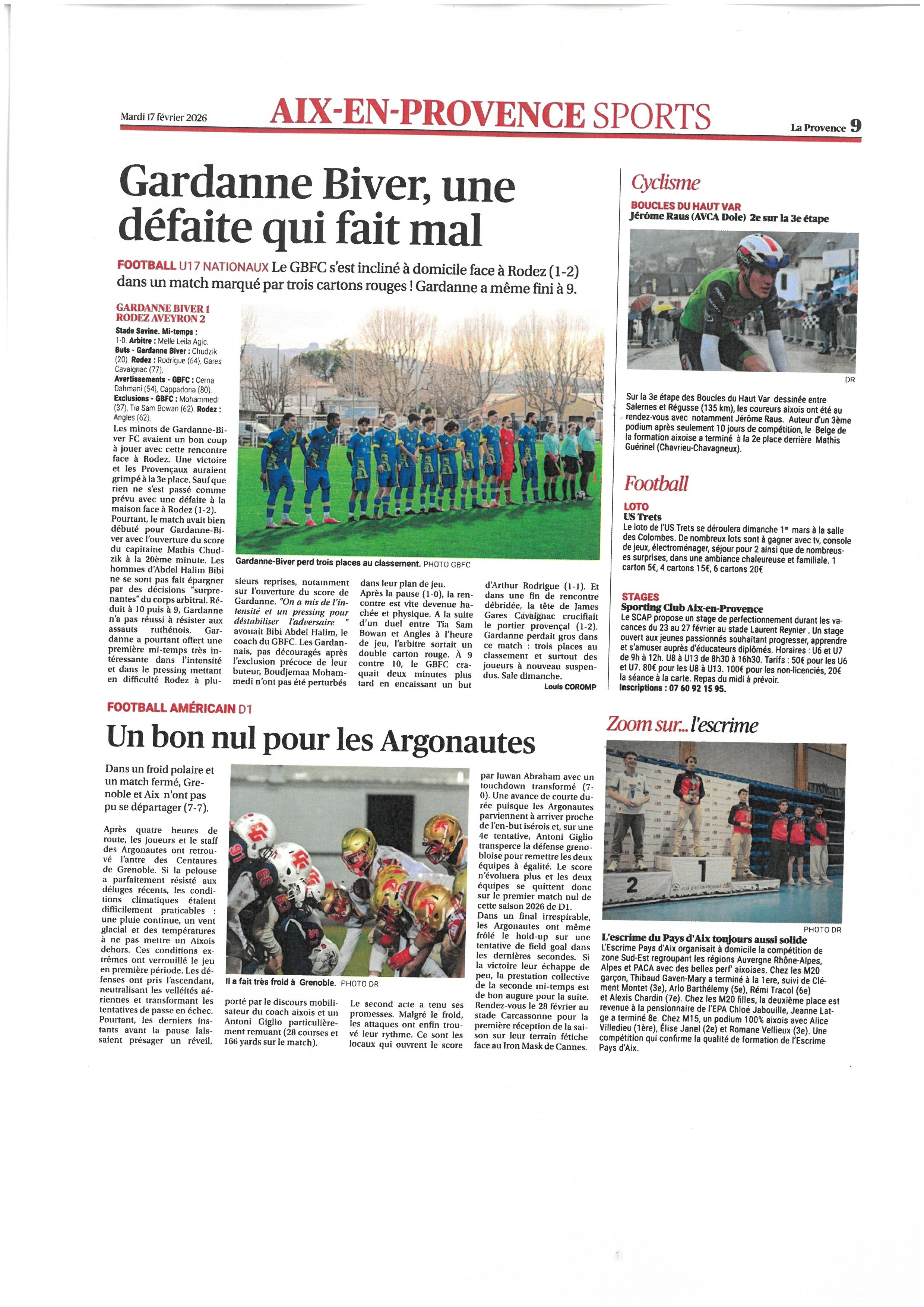 PROVENCE DU 17 FEVRIER