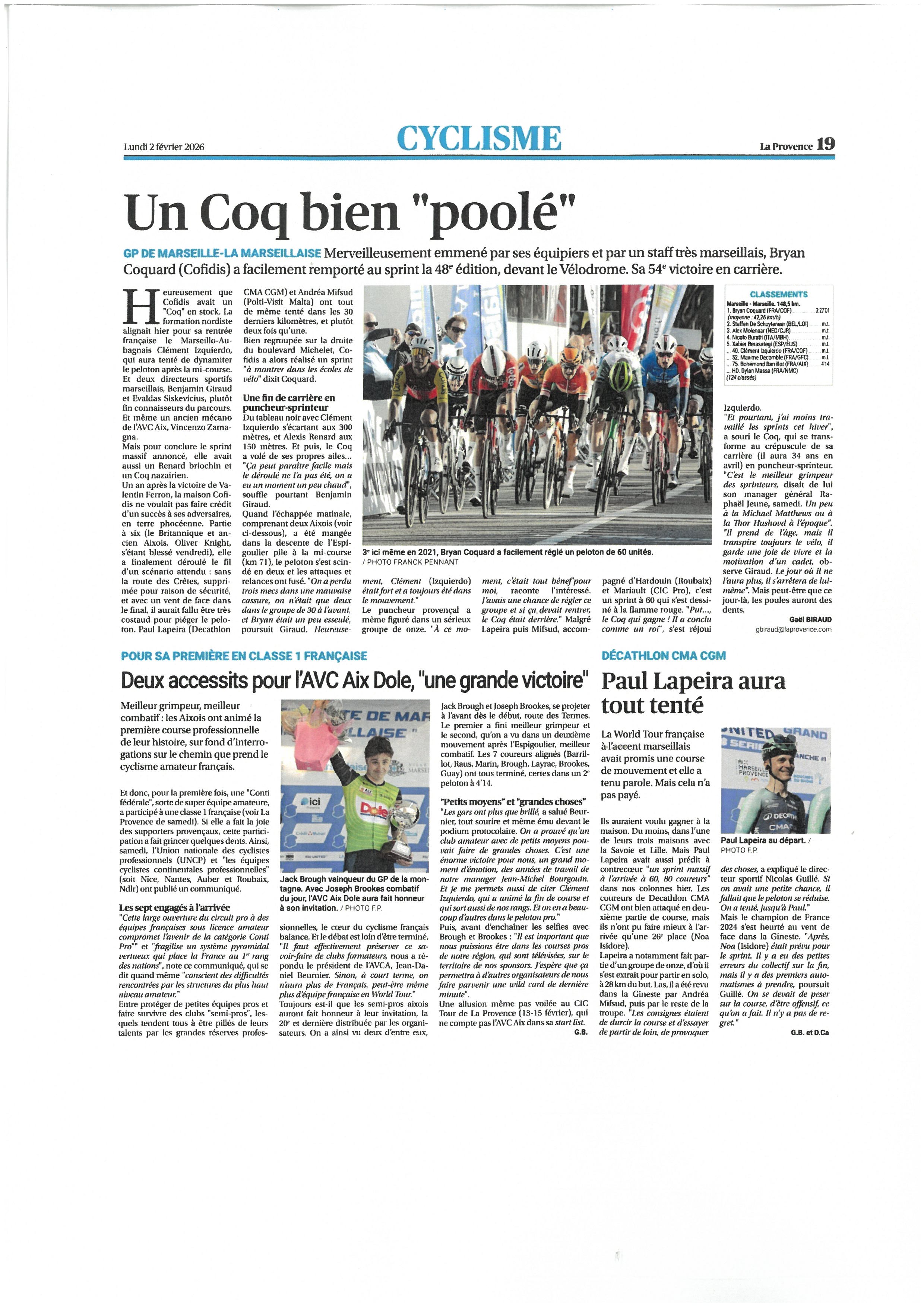 PROVENCE DU 2 FEVRIER