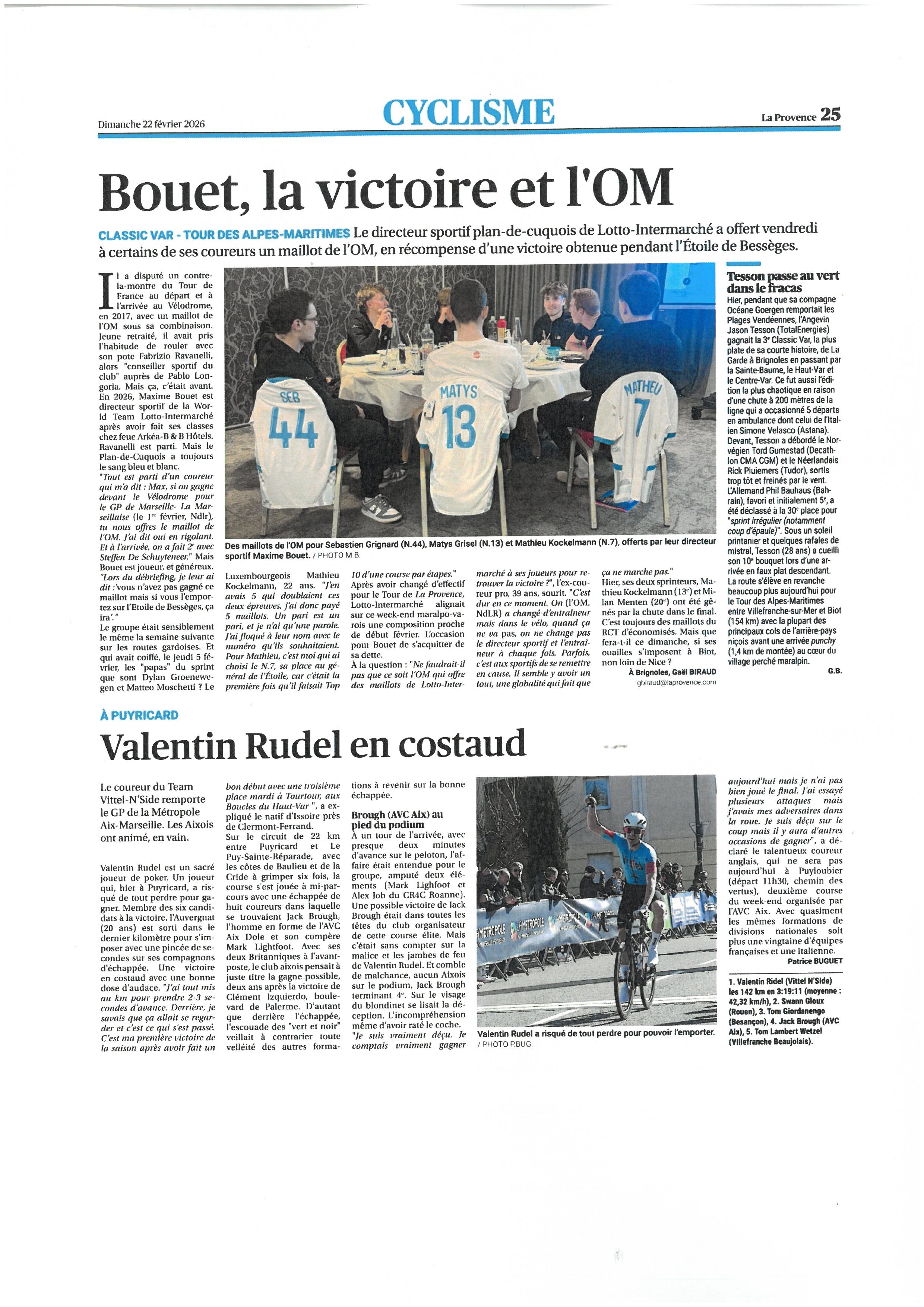 PROVENCE DU 22 FEVRIER