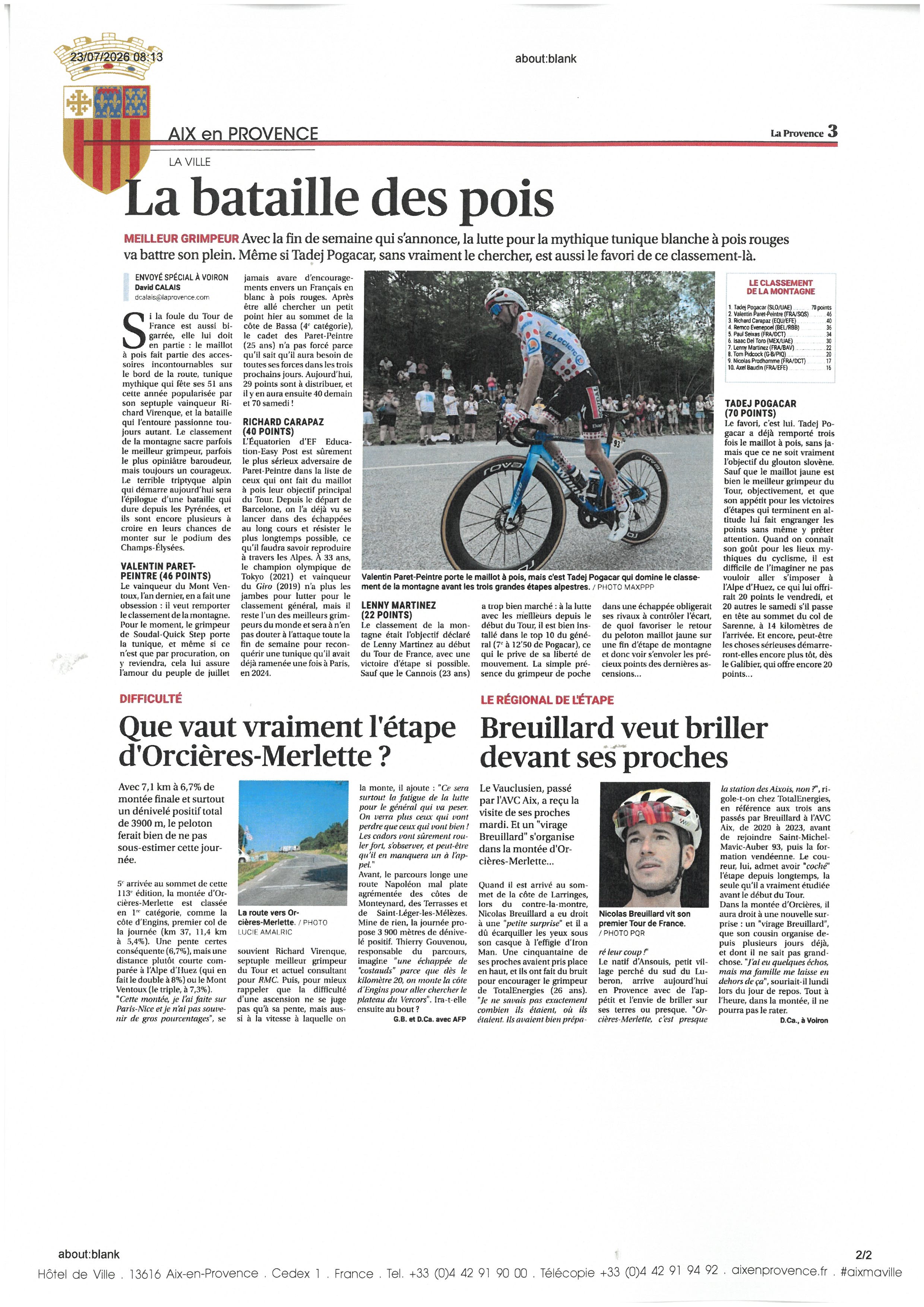 PROVENCE DU 23 JUILLET