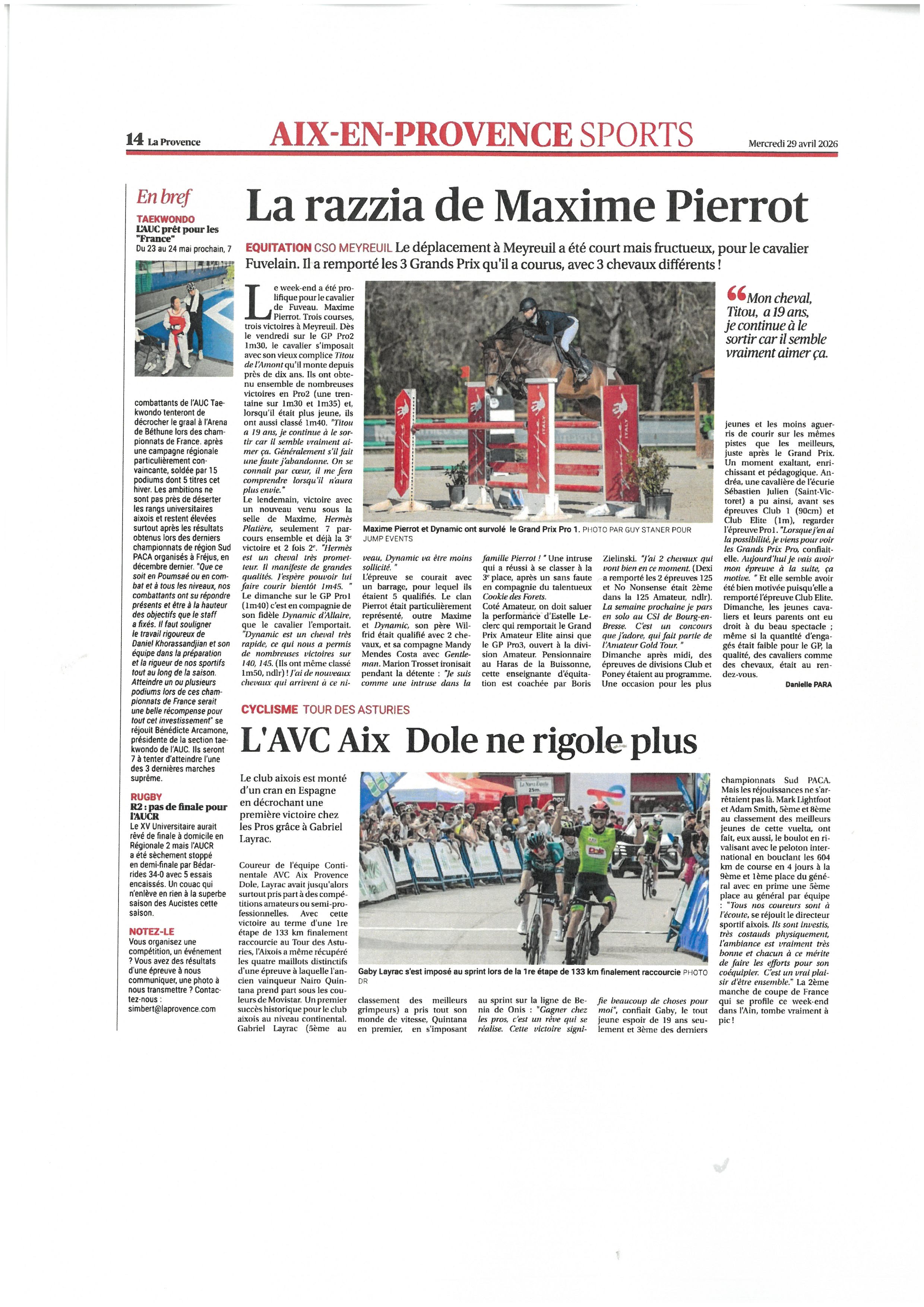 PROVENCE DU 29 AVRIL