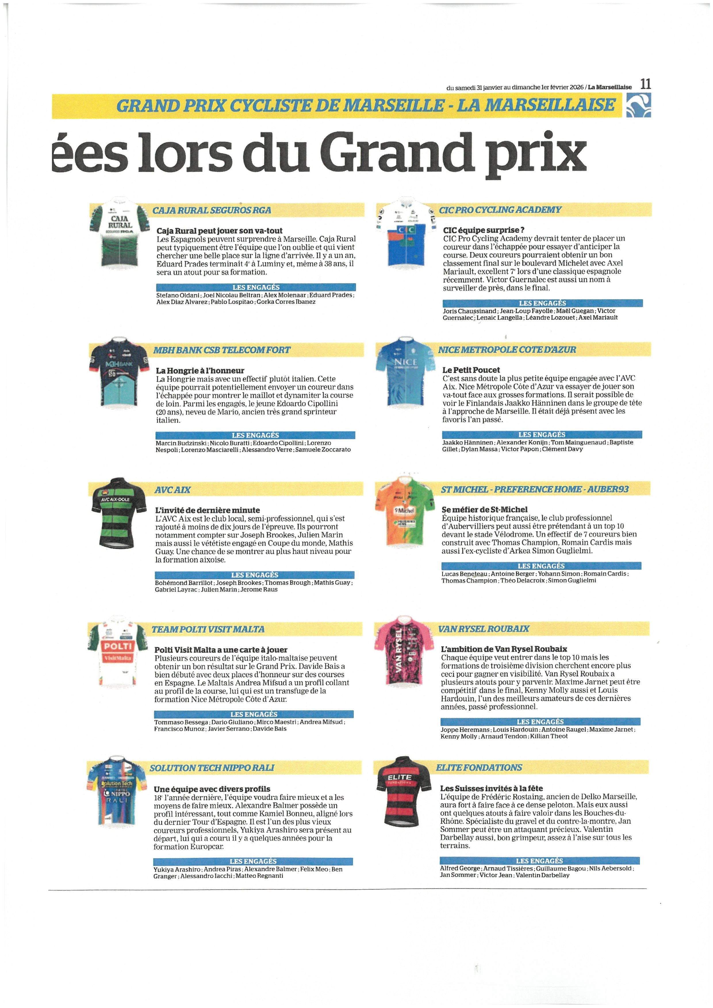 mARSEILLMAISE DU 31 JANVIER